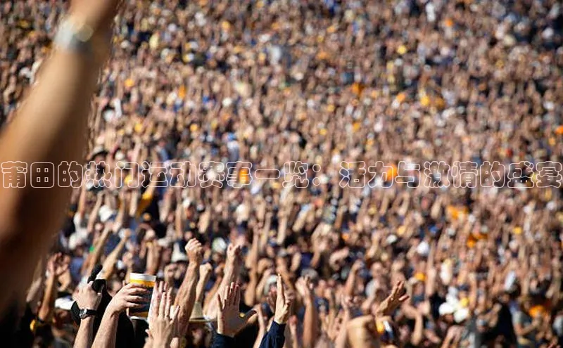 莆田的热门运动赛事一览：活力与激情的盛宴